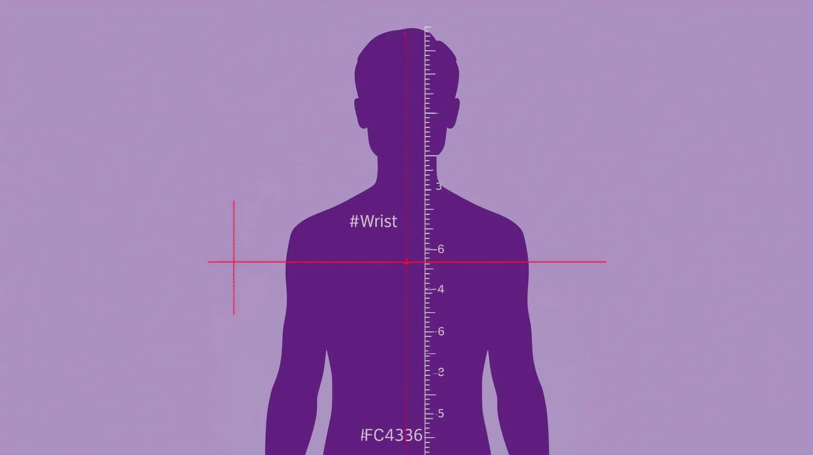 Body frame size calculator measuring wrist circumference